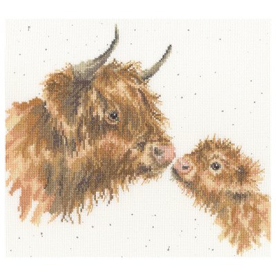 Highland cow cross stitch