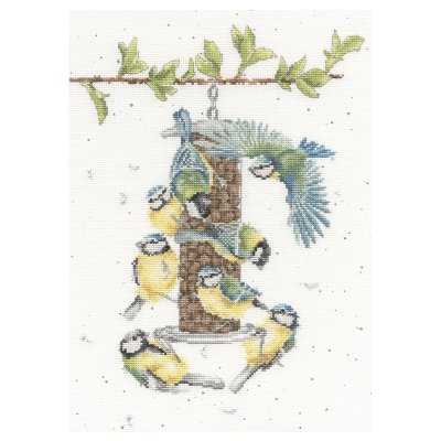 'Bon Appétit' Bluetit Cross Stitch