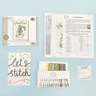 'Bon Appétit' Bluetit Cross Stitch