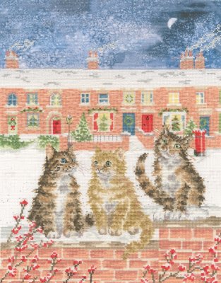 'Snow is Glistening' Holiday Cross Stitch 