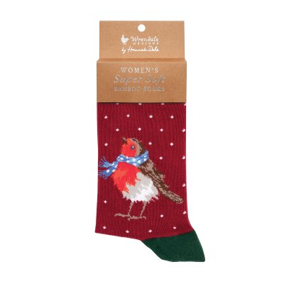 'Season's Tweetings' Robin Women's Matching Family Socks 