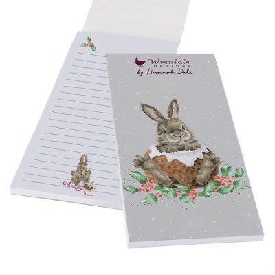 Rabbit and Christmas pudding festive shopping pad