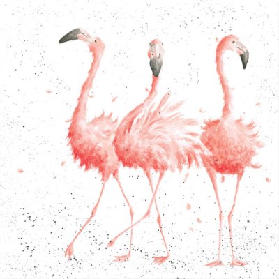 'Pink Ladies' flamingo artwork print