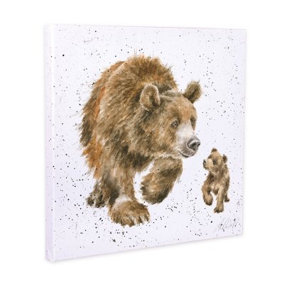 In My Footsteps bear canvas print
