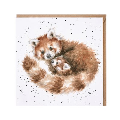 Red panda greeting card
